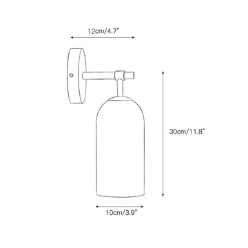 Pillar Alabaster Wall Lamp – detail 3 — Dimension drawings 1
