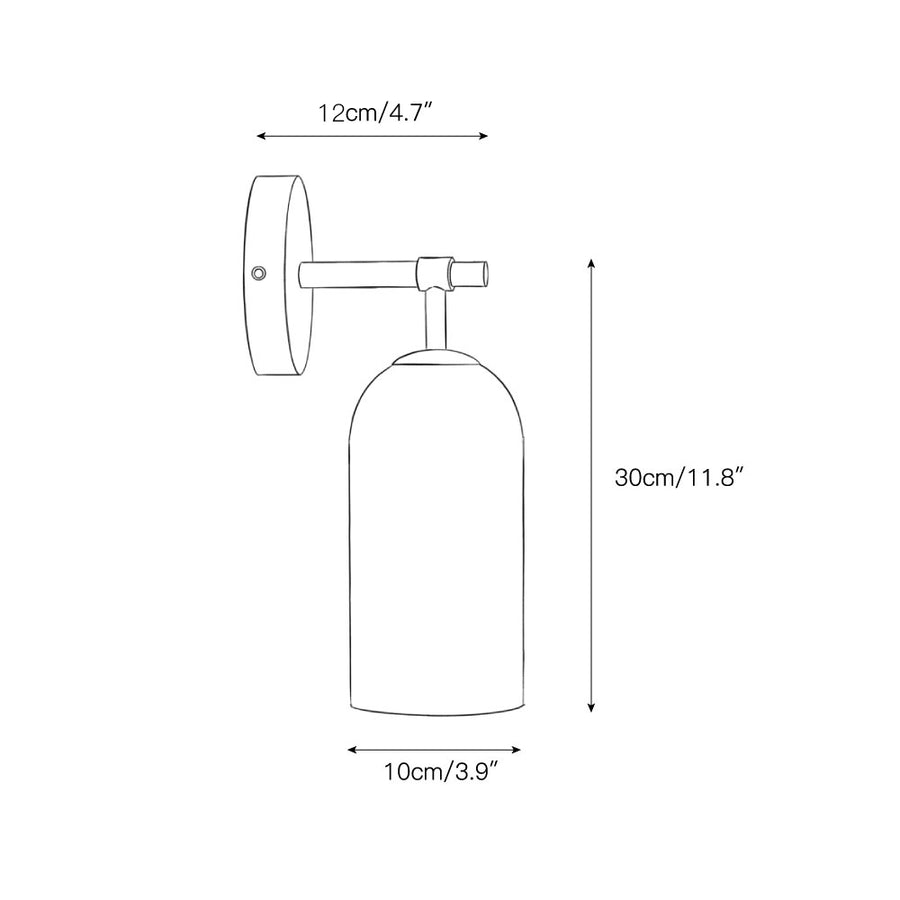 Pillar Alabaster Wall Lamp – detail 3 — Dimension drawings 1