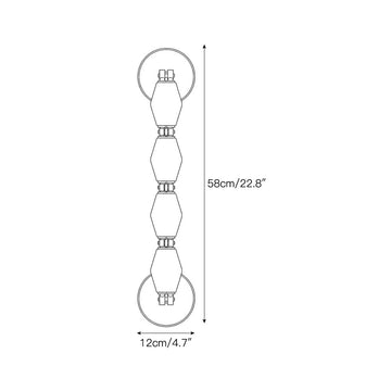 Pillar Diamond Alabaster Wall Sconce – detail 4 — Dimension drawings 2