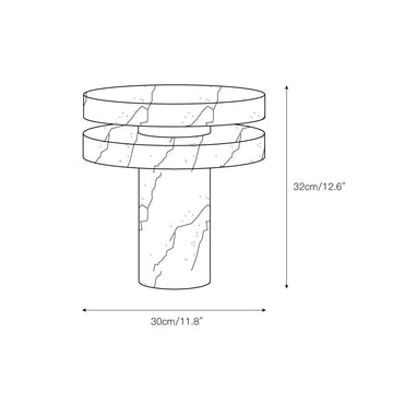 Pillar Marble Table Lamp – detail 3 — Dimension drawings 1