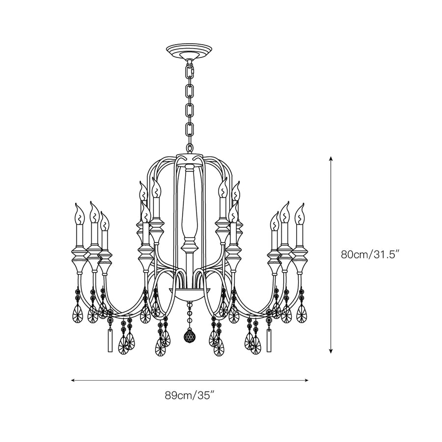 Piper Chandelier – detail 7 — Dimension drawings 5