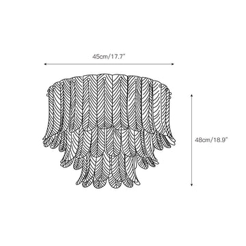 Plume Glass Ceiling Light – detail 3 — Dimension drawings 1