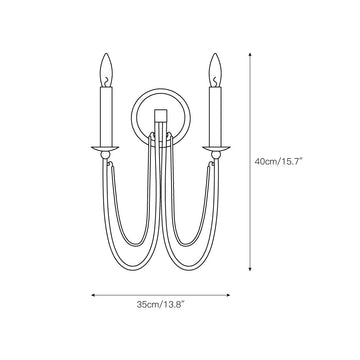 Plumette Wall Lamp – detail 3 — Dimension drawings 1