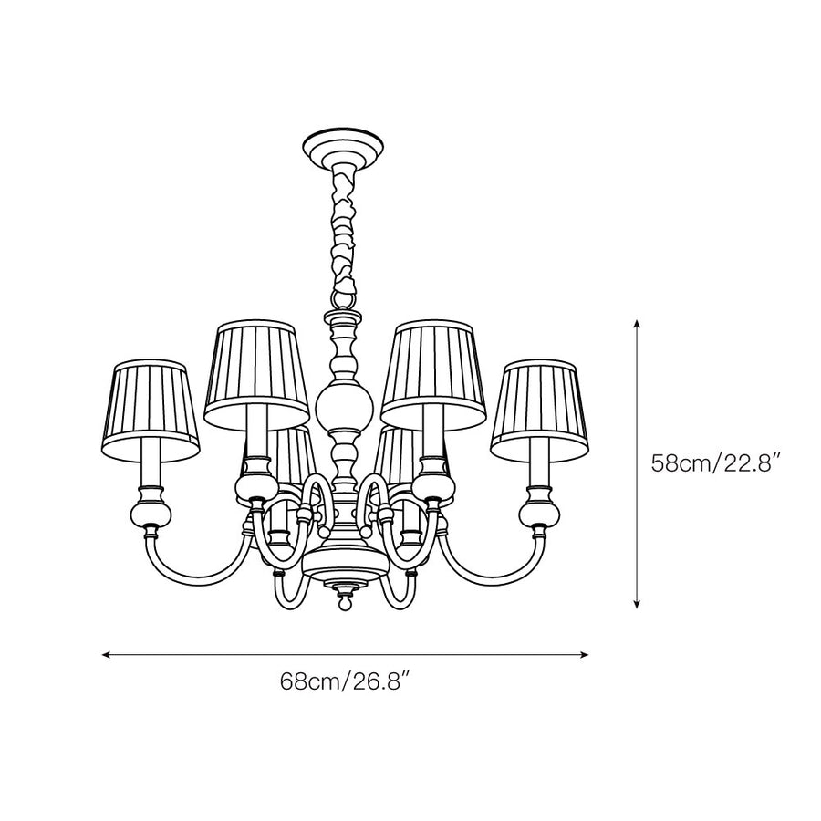 Plymouth Chandelier – detail 3 — Dimension drawings 1