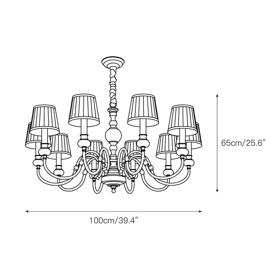 Plymouth Chandelier – detail 5 — Dimension drawings 3