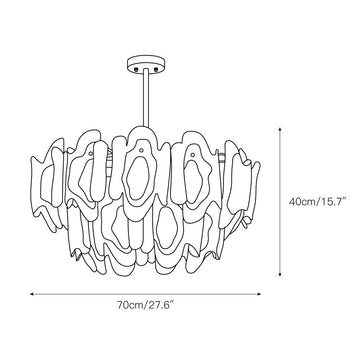 Poliedro Murano Glass Chandelier – detail 4 — Dimension drawings 2