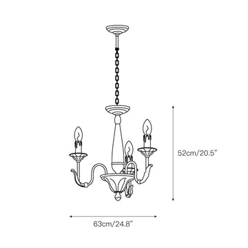 Polina Chandelier – detail 3 — Dimension drawings 1