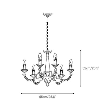 Polina Chandelier – detail 4 — Dimension drawings 2