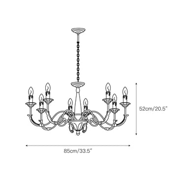 Polina Chandelier – detail 5 — Dimension drawings 3