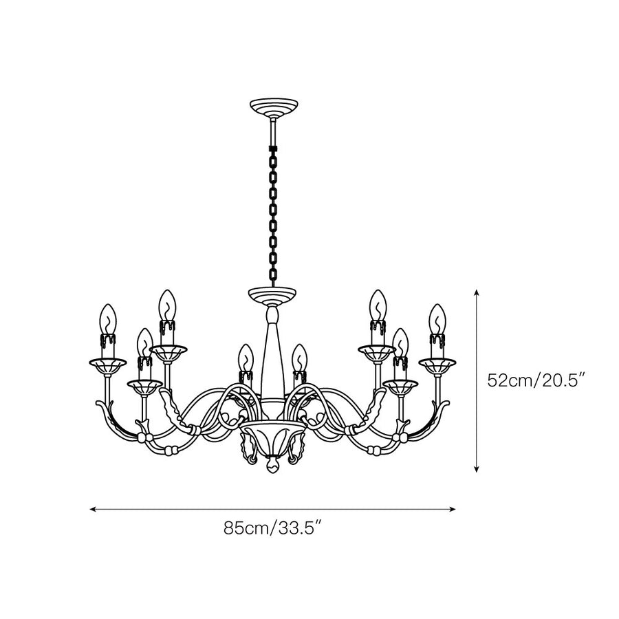 Polina Chandelier – detail 5 — Dimension drawings 3