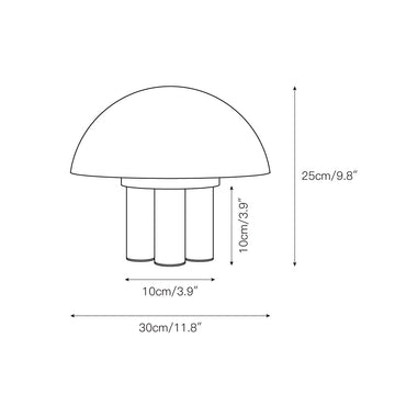 Porcino Alabaster Table Lamp – detail 3 — Dimension drawings 1