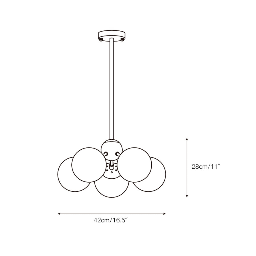 Orion Geometric Chandelier – detail 3 — Dimension drawings 1