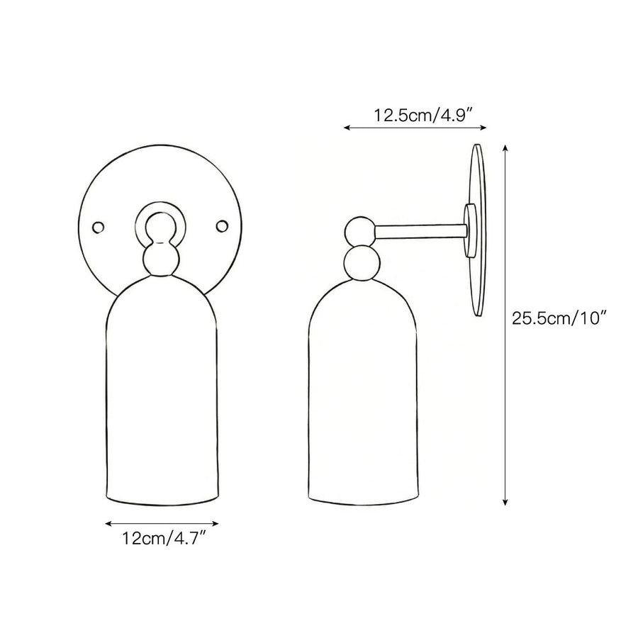 Pratt Wall Lamp – detail 3 — Dimension drawings 1