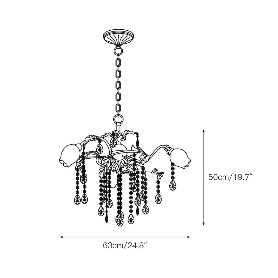 Prosecco Chandelier – detail 3 — Dimension drawings 1