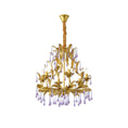 Load image into Gallery viewer, Purple Glass Birdcage Chandelier