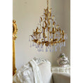 Load image into Gallery viewer, Purple Glass Birdcage Chandelier