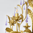 Load image into Gallery viewer, Purple Glass Birdcage Chandelier