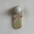 Load image into Gallery viewer, Lucie Cyan Onyx Sconce ∅ 4.7″ x H 12.6″
