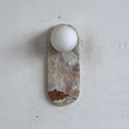 Load image into Gallery viewer, Lucie Cyan Onyx Sconce ∅ 4.7″ x H 12.6″