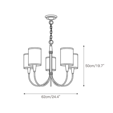 Quincy Chandelier – detail 4 — Dimension drawings 1