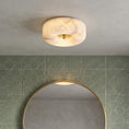 Load image into Gallery viewer, Alabaster Button Flush Mount