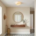 Load image into Gallery viewer, Alabaster Button Flush Mount