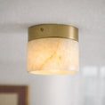 Charger l'image dans la visionneuse de la galerie, Alabaster Round Semi-Flush Mount