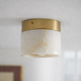 Charger l'image dans la visionneuse de la galerie, Alabaster Round Semi-Flush Mount
