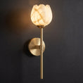 Load image into Gallery viewer, Alberto Lotus Alabaster Wall Sconce