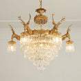 Load image into Gallery viewer, Antler Crystal Chandelier