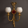 تحميل الصورة في عارض المعرض، Antoinette Bow & Tassel Alabaster Wall Sconce
