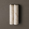 Load image into Gallery viewer, Arched Alabaster Tube Wall Sconce