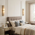 Load image into Gallery viewer, Arched Alabaster Tube Wall Sconce
