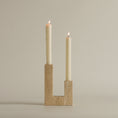 Bild in die Galerieansicht laden, Asymmetrical Steps Travertine Candle Holder