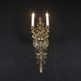 Bild in Galerie-Betrachter laden, Aurelia Brass Double-Candle Wall Sconce