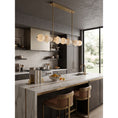 Bild in Galerie-Betrachter laden, Belmont Brass Alabaster Linear Chandelier