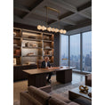 Bild in Galerie-Betrachter laden, Belmont Brass Alabaster Linear Chandelier
