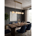 Bild in Galerie-Betrachter laden, Belmont Brass Alabaster Linear Chandelier