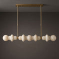 Bild in Galerie-Betrachter laden, Belmont Brass Alabaster Linear Chandelier