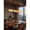 Bild in Galerie-Betrachter laden, Belmont Leather Alabaster Linear Chandelier