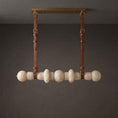 Bild in Galerie-Betrachter laden, Belmont Leather Alabaster Linear Chandelier