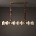 Bild in Galerie-Betrachter laden, Belmont Leather Alabaster Linear Chandelier