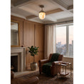 Load image into Gallery viewer, Bullet-shaped Alabaster Semi-Flush Mount Ceiling Light
