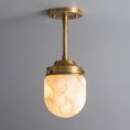 Load image into Gallery viewer, Bullet-shaped Alabaster Semi-Flush Mount Ceiling Light