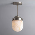 Load image into Gallery viewer, Bullet-shaped Alabaster Semi-Flush Mount Ceiling Light