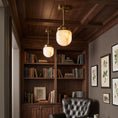 Load image into Gallery viewer, Bullet-shaped Alabaster Semi-Flush Mount Ceiling Light