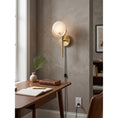 Load image into Gallery viewer, Crescent Cradle Alabaster Plug-in Wall Sconce