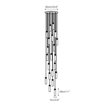 Dansani Lyra Alabaster Chandelier – detail 11 — Dimension drawings 9