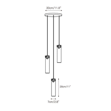 Dansani Lyra Alabaster Chandelier – detail 4 — Dimension drawings 2