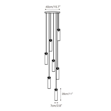 Dansani Lyra Alabaster Chandelier – detail 6 — Dimension drawings 4